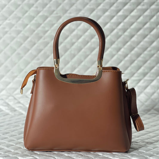 Brown - Elegant Raxine Handbags