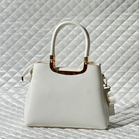 White - Elegant Raxine Hand Bags